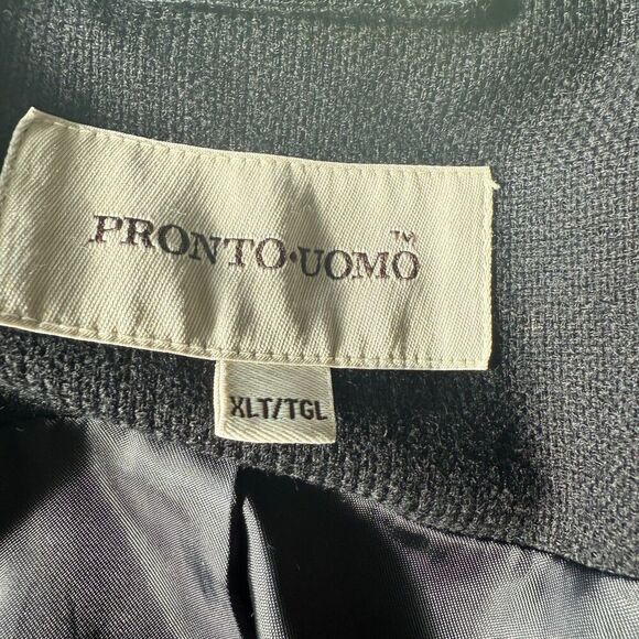 Pronto Uomo 100% Wool Men's Button Blazer Suit Jacket Professional Work XL Tall - Picture 4 of 5